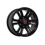 MONSTER ASSAULT SATIN BLACK 4x4|16X7.5 6/139.7, Offset +25, Centre bore 106.1, Load Rating 1050 kg