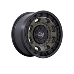 BLACK RHINO ATLAS OLIVE DRAB GREEN WITH BLACK LIP 4x4|17X8 10/114.3-120, Offset +38, Centre bore 74.1, Load Rating 1224 kg