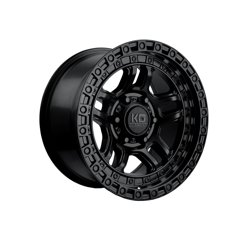 KING OFFROAD BARRETT SATIN BLACK 4x4|18X9 6/139.7, Offset +30, Centre bore 108.2, Load Rating 1600 kg
