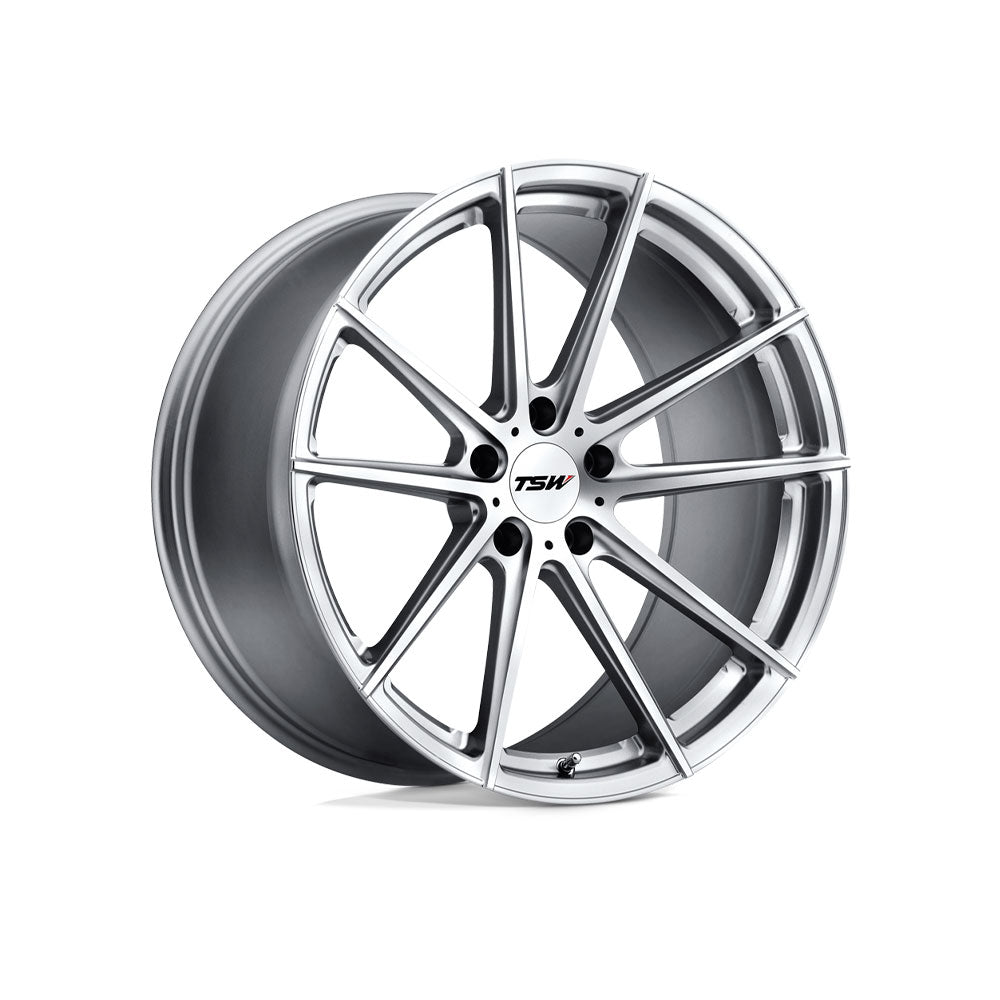 TSW BATHURST SILVER W MIRROR CUT FACE Passenger|17X8 5/112, Offset +45, Centre bore 72.6, Load Rating 613 kg