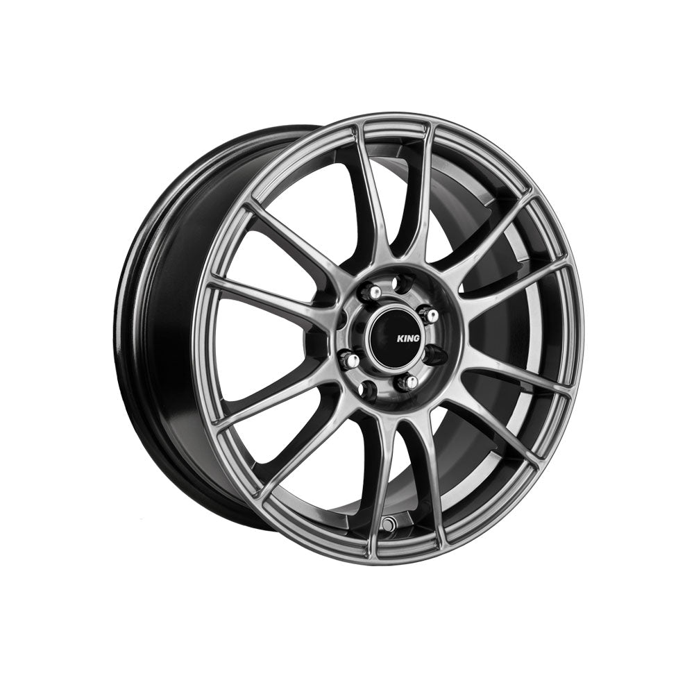 KING WHEELS CIRCUIT HYPER BLACK|17X7 4/114.3, Offset +40, Centre bore 73.1, Load Rating 690 kg