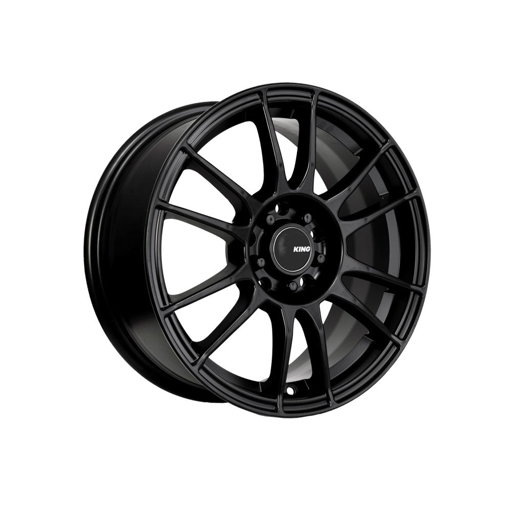 KING WHEELS CIRCUIT SATIN BLACK Passenger|17X7 8/100-114.3, Offset +40, Centre bore 73.1, Load Rating 690 kg