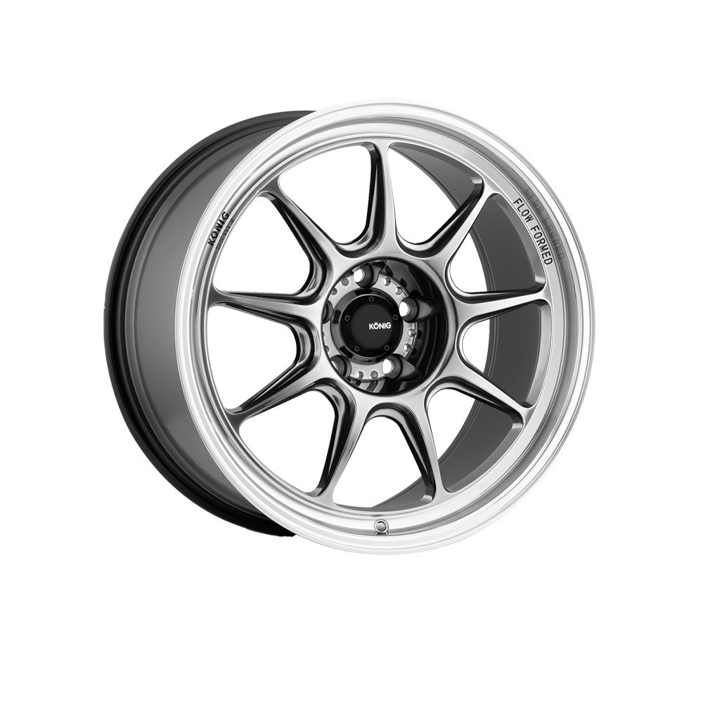 KONIG COUNTERGRAM Hyper Chrome Centre Mirror Machined Lip|18X8.5 5/114.3, Offset +43, Centre bore 73.1, Load Rating 700 kg
