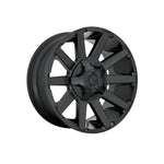 FUEL 1PC D437 CONTRA SATIN BLACK 4x4|18X9 12/139.7-135, Offset +1, Centre bore 106.1, Load Rating 1311 kg