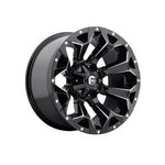 FUEL 1PC D576 ASSAULT GLOSS BLACK MILLED 4x4|20X9 8/165.1, Offset +1, Centre bore 125.1, Load Rating 1678 kg