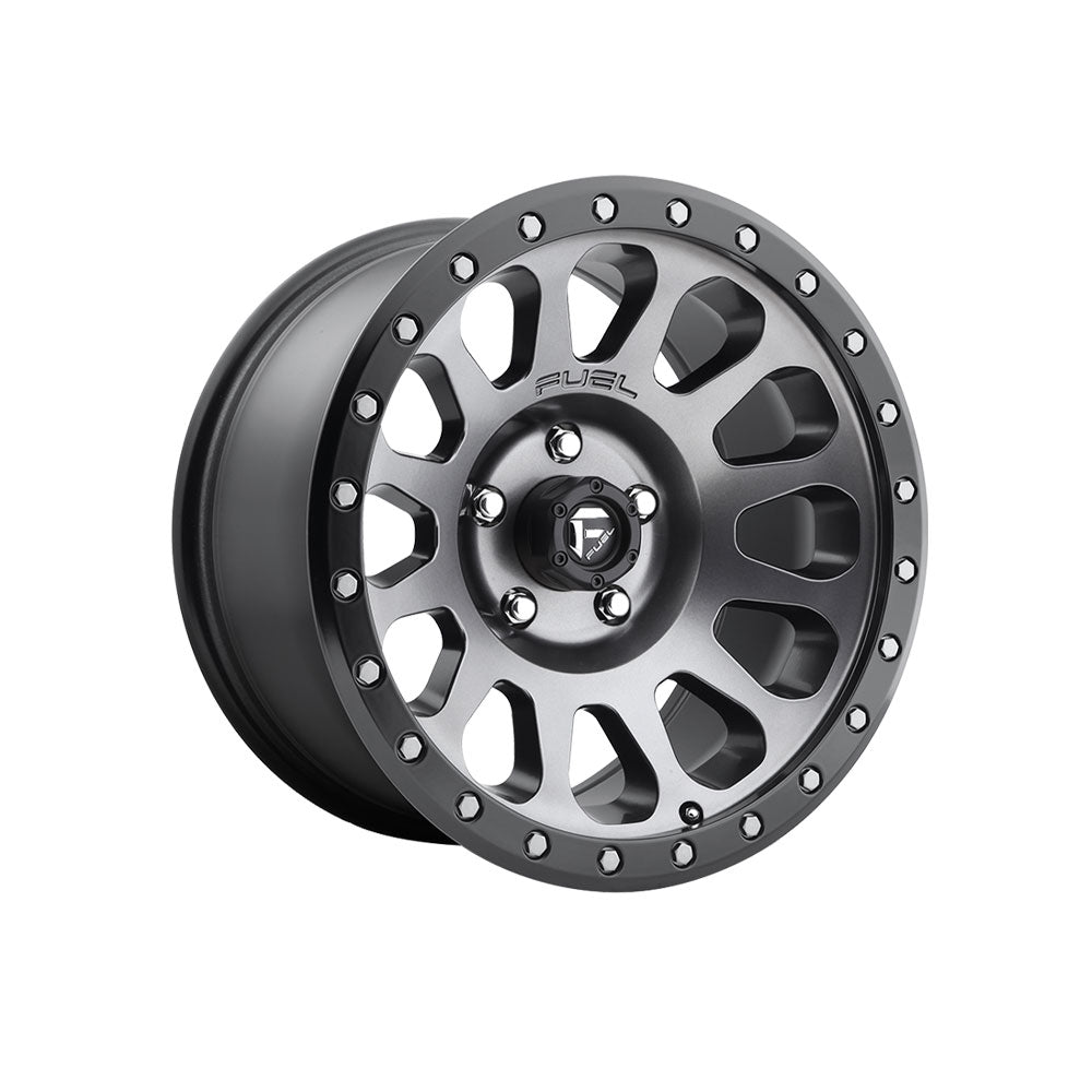 FUEL 1PC D601 VECTOR MATTE GUN METAL BLACK BEAD RING 4x4|17X9 6/139.7, Offset -12, Centre bore 108, Load Rating 1134 kg