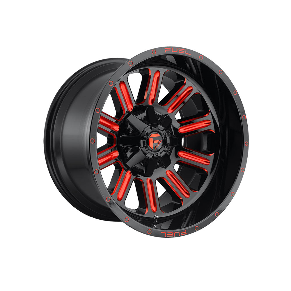 FUEL 1PC D621 HARDLINE GLOSS BLACK RED TINTED CLEAR 4x4|15X8 5/139.7, Offset -18, Centre bore 108, Load Rating 816 kg