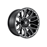 FUEL 1PC D623 WARRIOR GLOSS BLACK MILLED 4x4|20X9 12/135-139.7, Offset +1, Centre bore 106.1, Load Rating 1134 kg