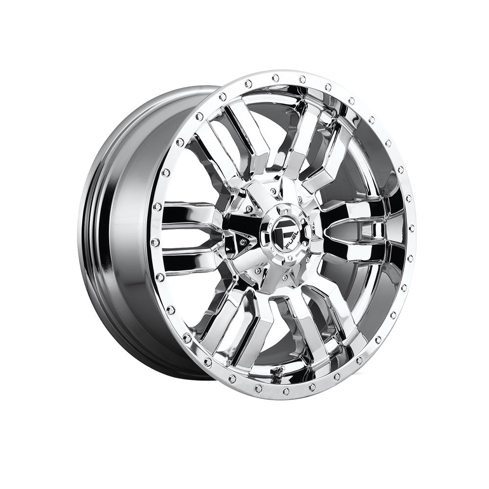 FUEL 1PC D631 SLEDGE CHROME PLATED 4x4|20X10 8/170, Offset -18, Centre bore 125.1, Load Rating 1678 kg