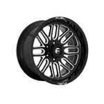 FUEL 1PC D662 IGNITE GLOSS BLACK MILLED 4x4|22X10 6/135, Offset -18, Centre bore 87.1, Load Rating 1043 kg