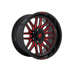 FUEL 1PC D663 IGNITE GLOSS BLACK RED TINTED CLEAR 4x4|20X10 8/180, Offset -18, Centre bore 124.2, Load Rating 1678 kg