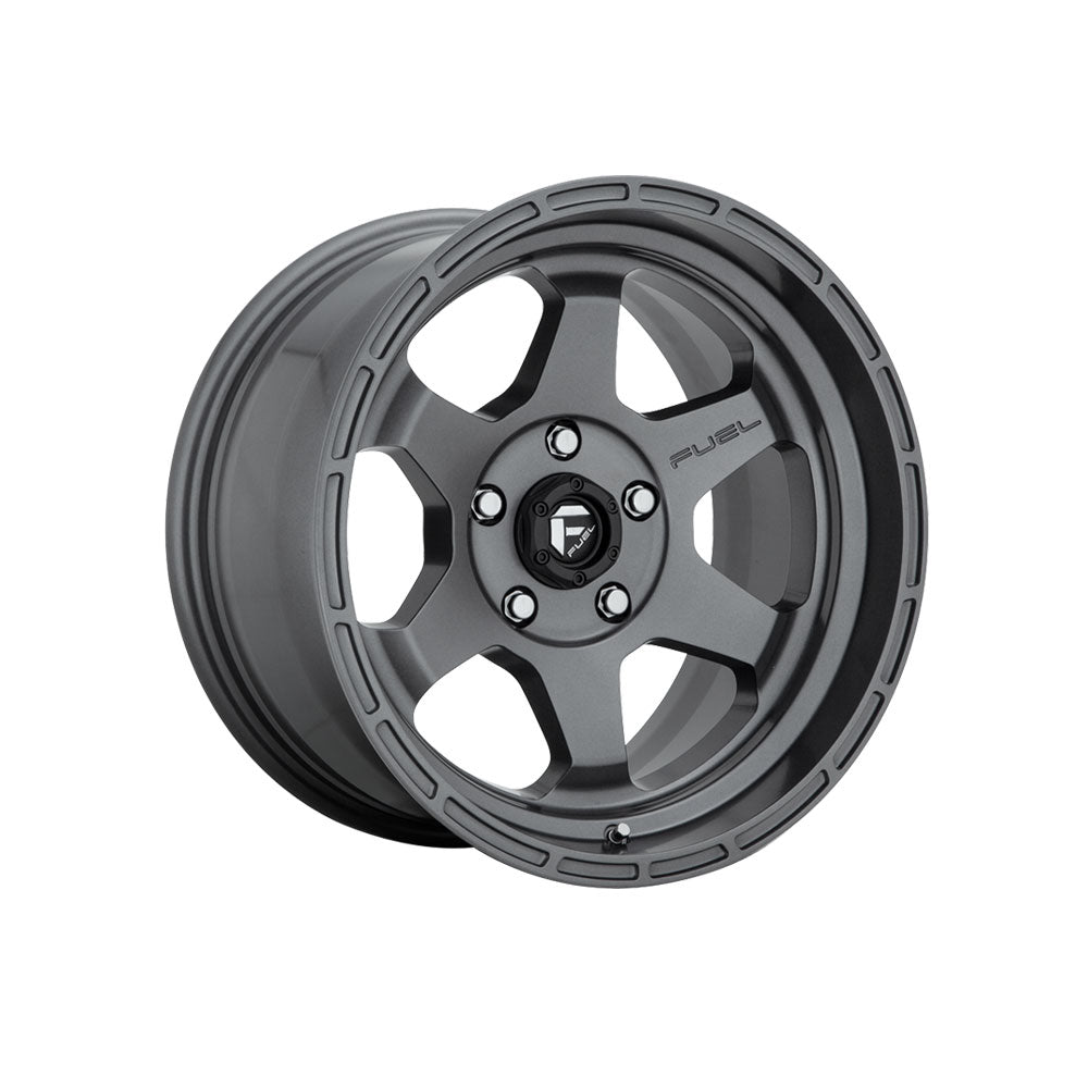 FUEL 1PC D665 SHOK MATTE GUN METAL 4x4|17X9 5/127, Offset +1, Centre bore 71.5, Load Rating 1134 kg