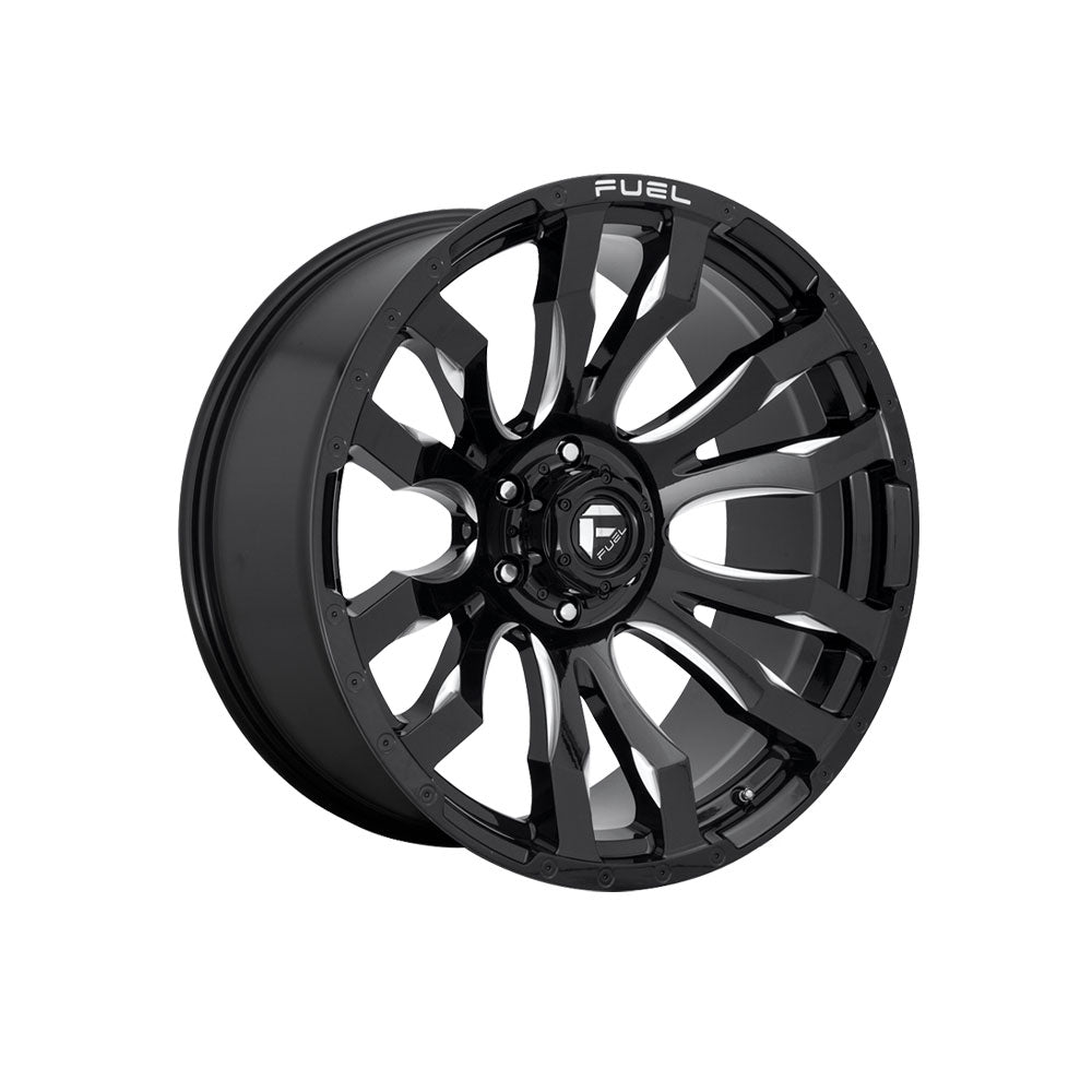 FUEL 1PC D673 BLITZ GLOSS BLACK MILLED 4x4|20X10 5/127, Offset -18, Centre bore 71.5, Load Rating 1134 kg