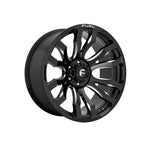 FUEL 1PC D673 BLITZ GLOSS BLACK MILLED 4x4|20X9 8/170, Offset +1, Centre bore 125.1, Load Rating 1678 kg