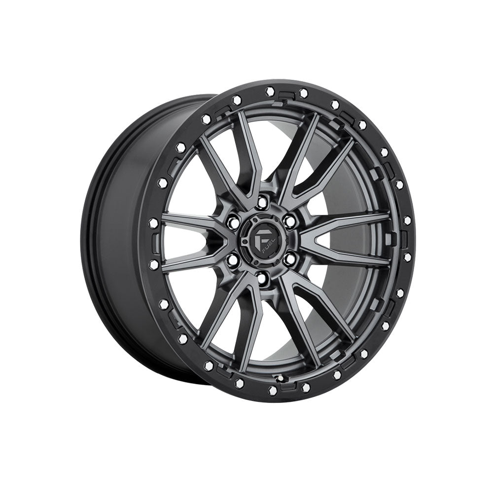 FUEL 1PC D680 REBEL MATTE GUNMETAL BLACK BEAD RING 4x4|20X10 5/139.7, Offset -18, Centre bore 78.1, Load Rating 1133 kg