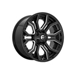 FUEL 1PC D711 RAGE GLOSS BLACK MILLED 4x4|20X10 12/135-139.7, Offset -18, Centre bore 106.1, Load Rating 1134 kg