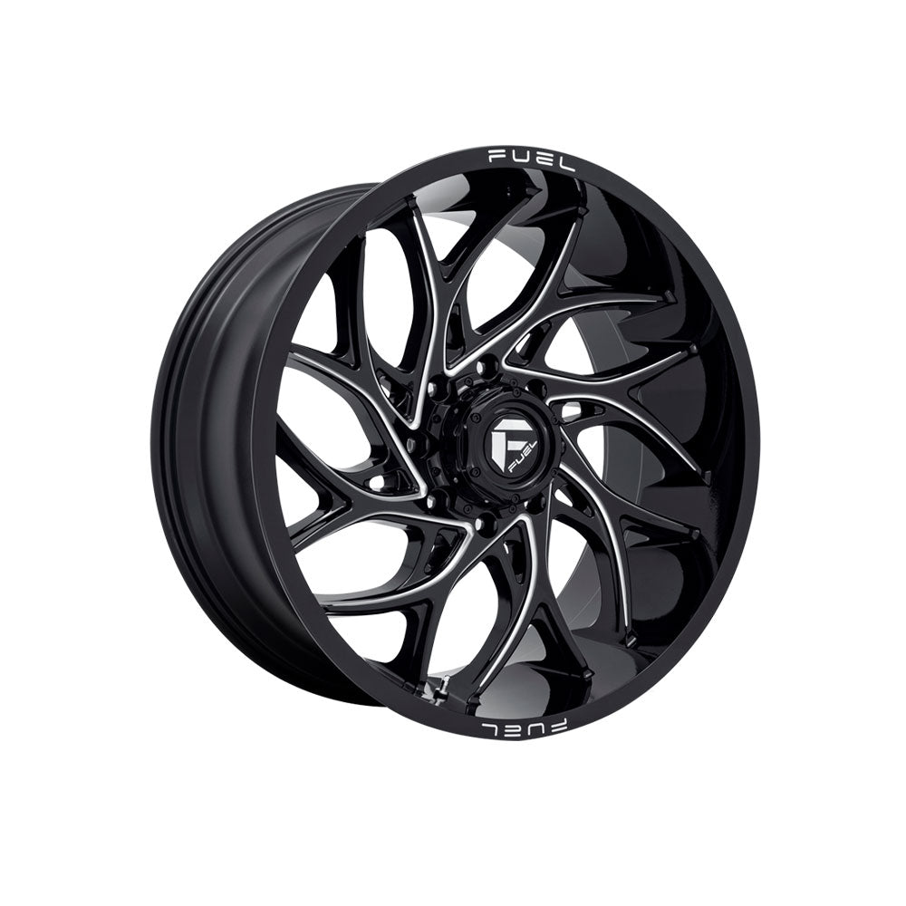 FUEL 1PC D741 RUNNER GLOSS BLACK MILLED 4x4|20X10 5/139.7, Offset -18, Centre bore 78, Load Rating 1133 kg
