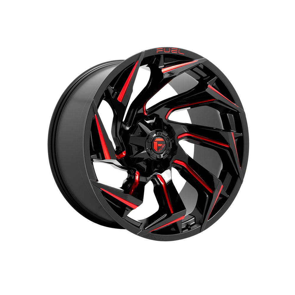 FUEL 1PC D755 REACTION Gloss Black Milled With Red Tint 4x4|17X9 6/139.7, Offset +1, Centre bore 106.1, Load Rating 1133 kg