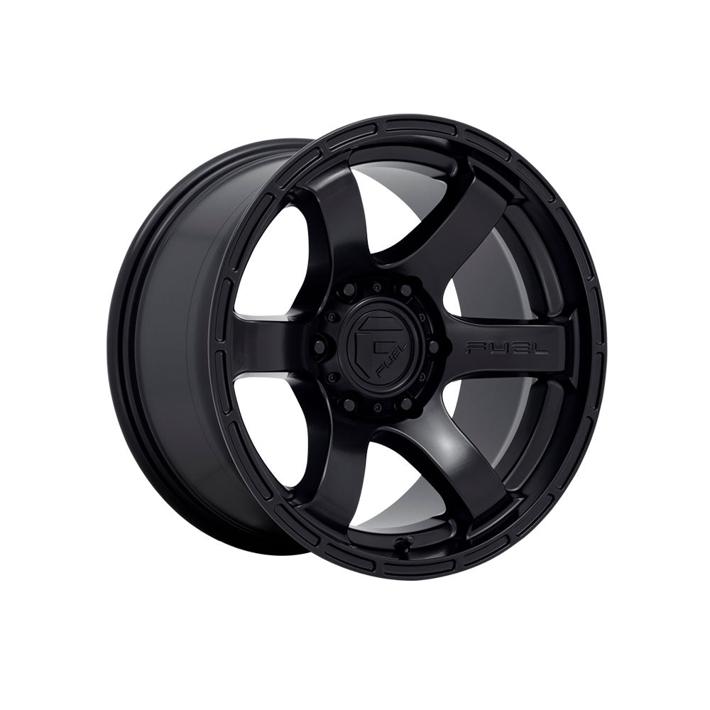 FUEL 1PC D766 RUSH SATIN BLACK 4x4|18X9 6/139.7, Offset -12, Centre bore 106.1, Load Rating 1136 kg