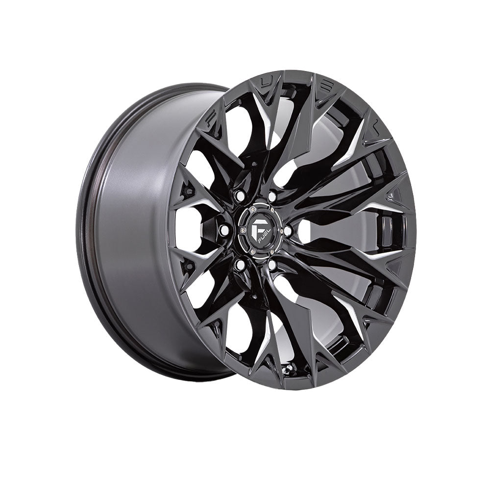 FUEL 1PC D803 FLAME GLOSS BLACK MILLED 4x4|20X10 5/139.7, Offset -18, Centre bore 78, Load Rating 1133 kg