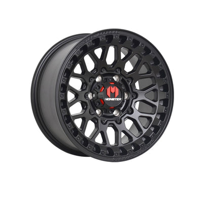 MONSTER DELTA SATIN BLACK 4x4|17X8.5 6/139.7, Offset +20, Centre bore 106.1, Load Rating 1500 kg