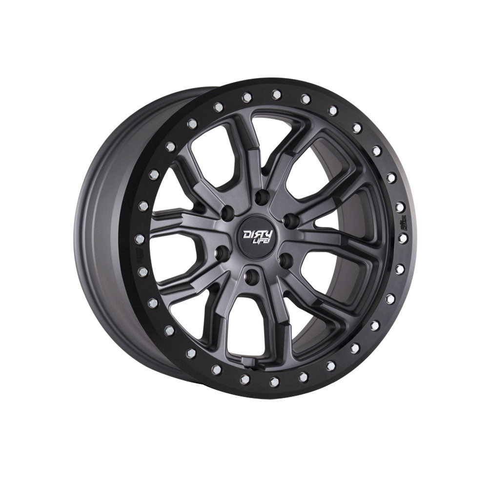 DIRTY LIFE DT1 Satin Graphite Black Lip|17X9 6/139.7, Offset -12, Centre bore 110, Load Rating 1542 kg