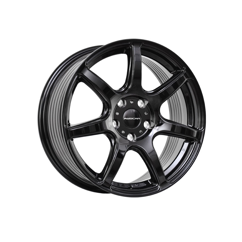 AUSCAR EVO GLOSS BLACK 4x4|18X8 5/114.3, Offset +36, Centre bore 73.1, Load Rating 850 kg