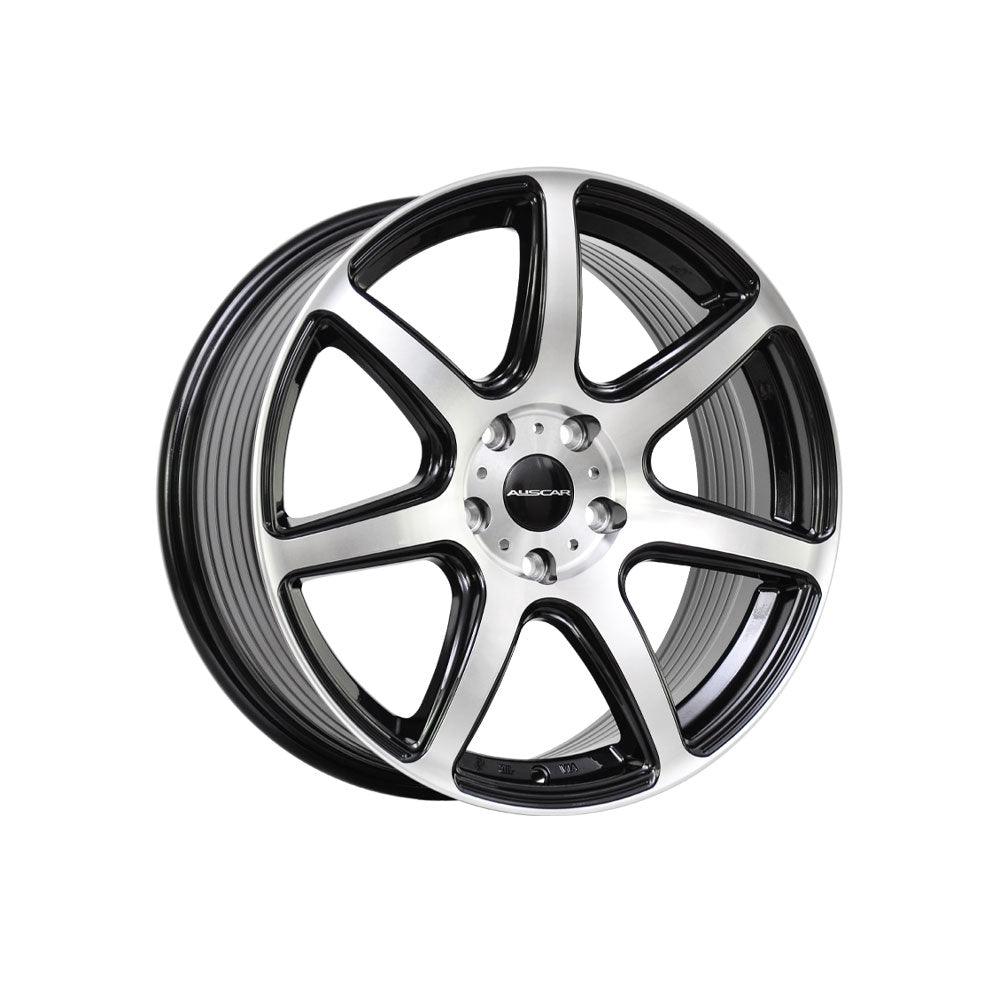 AUSCAR EVO BLACK MACHINED 4x4|18X8 5/114.3, Offset +42, Centre bore 73.1, Load Rating 850 kg