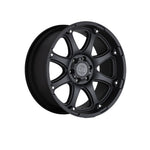 BLACK RHINO GLAMIS MATTE BLACK 4x4|20X9 8/165.1, Offset +12, Centre bore 122.1, Load Rating 1587 kg