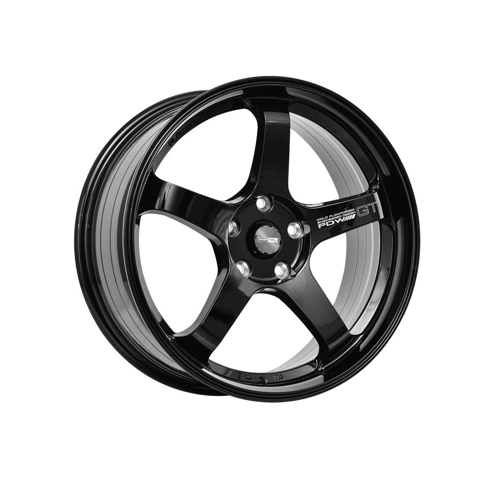 PDW WHEELS GT JET BLACK|18X8 5/114.3, Offset +40, Centre bore 73.1, Load Rating 850 kg