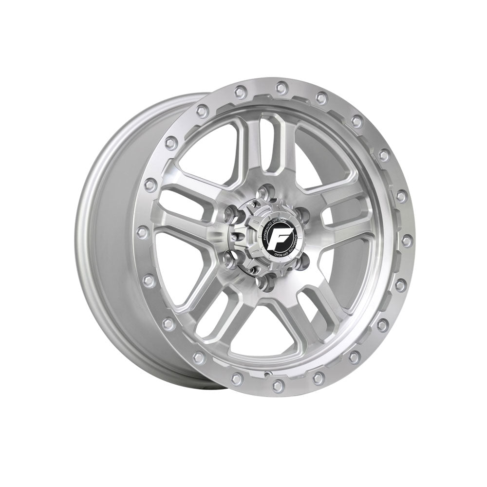 FORGEAUTO HOSTILE SILVER MACHINED Passenger|18X8.5 6/139.7, Offset +20, Centre bore 106.1, Load Rating 1500 kg