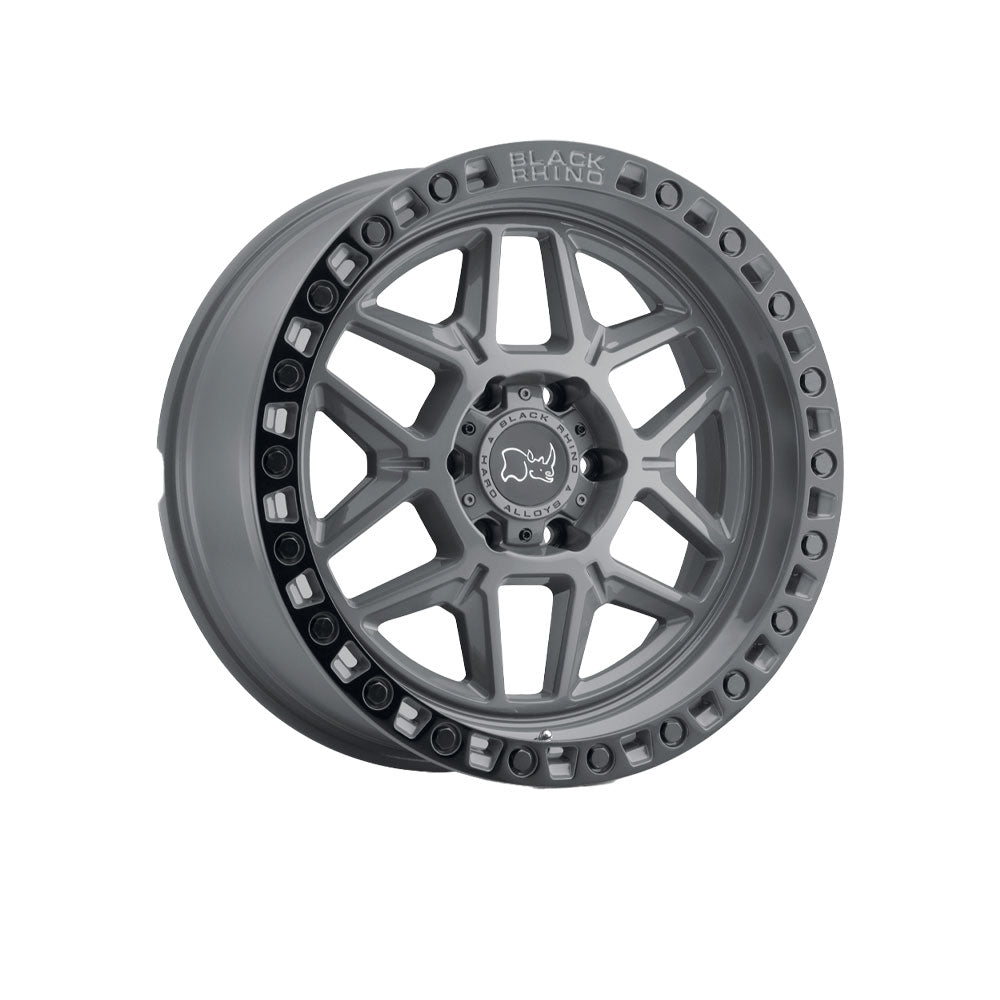 BLACK RHINO KELSO BATTLESHIP GRAY WITH BLACK RING 4x4|18X9 6/139.7, Offset +12, Centre bore 112, Load Rating 1111 kg