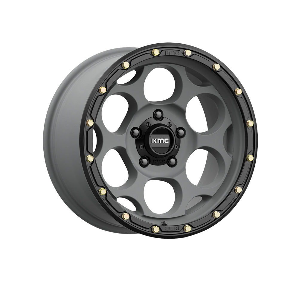 KMC KM541 DIRTY HARRY Satin Gray With Black Lip 4x4|17X8.5 6/139.7, Offset +18, Centre bore 106.2, Load Rating 1133 kg
