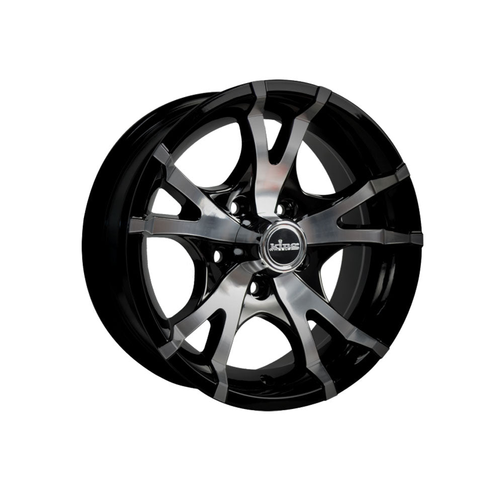 KING WHEELS KT-5 GLOSS BLACK/MACHINED FACE 4x4|15X6 5/114.3, Offset +0, Centre bore 84.1, Load Rating 977 kg