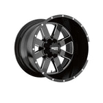 MOTO METAL MO962 Gloss Black Milled 4x4|20X10 8/170, Offset -24, Centre bore 125.1, Load Rating 1650 kg