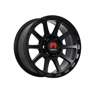 MONSTER WEAPON Satin Black 4x4|17X8 6/114.3, Offset +30, Centre bore 66.1, Load Rating 1250 kg
