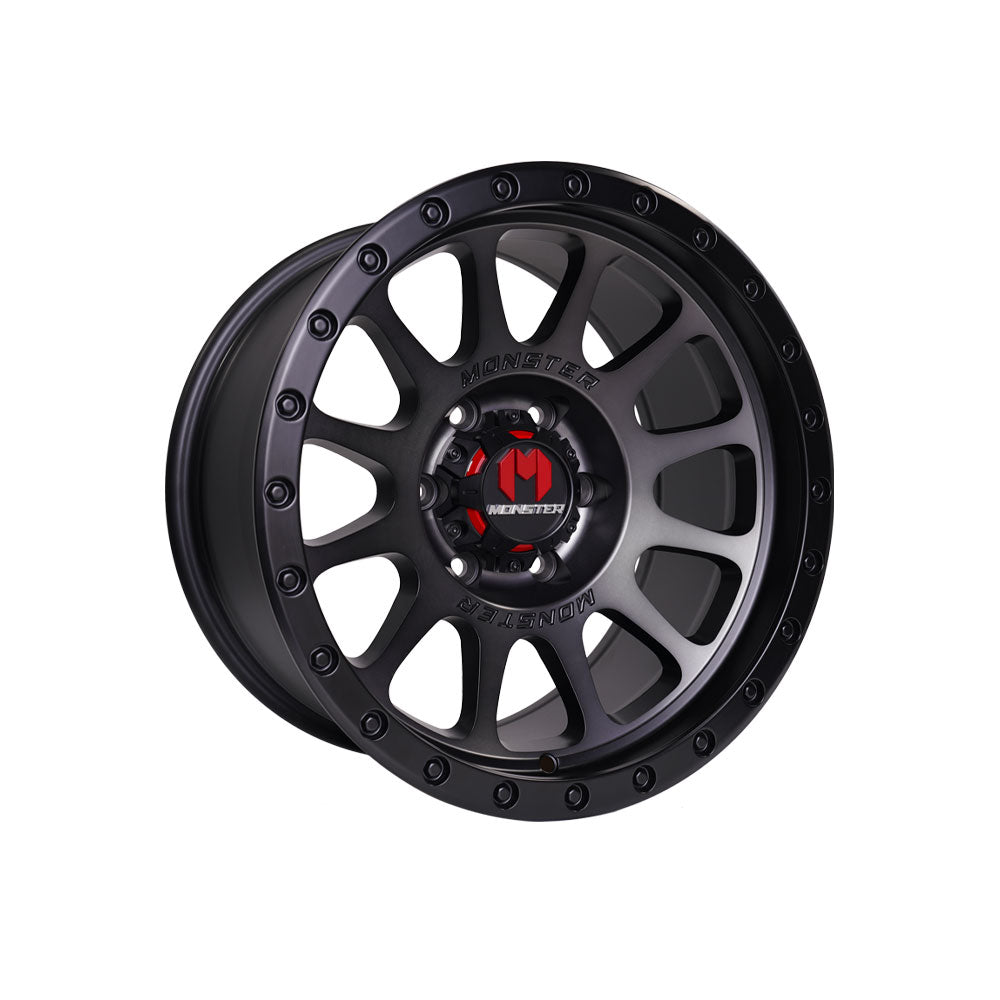 MONSTER AMMO BLACK TINT/SATIN BLACK|17X8.5 6/139.7, Offset +30, Centre bore 106.1, Load Rating 1500 kg
