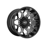 MOTO METAL MO808 GLOSS BLACK MILLED 4x4|20X10 10/139.7-150, Offset -18, Centre bore 110.1, Load Rating 1136 kg