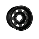 PDW STEEL WHEELS OUTBACK GLOSS BLACK 4x4|16X8 6/139.7, Offset +20, Centre bore 106.1, Load Rating 1250 kg