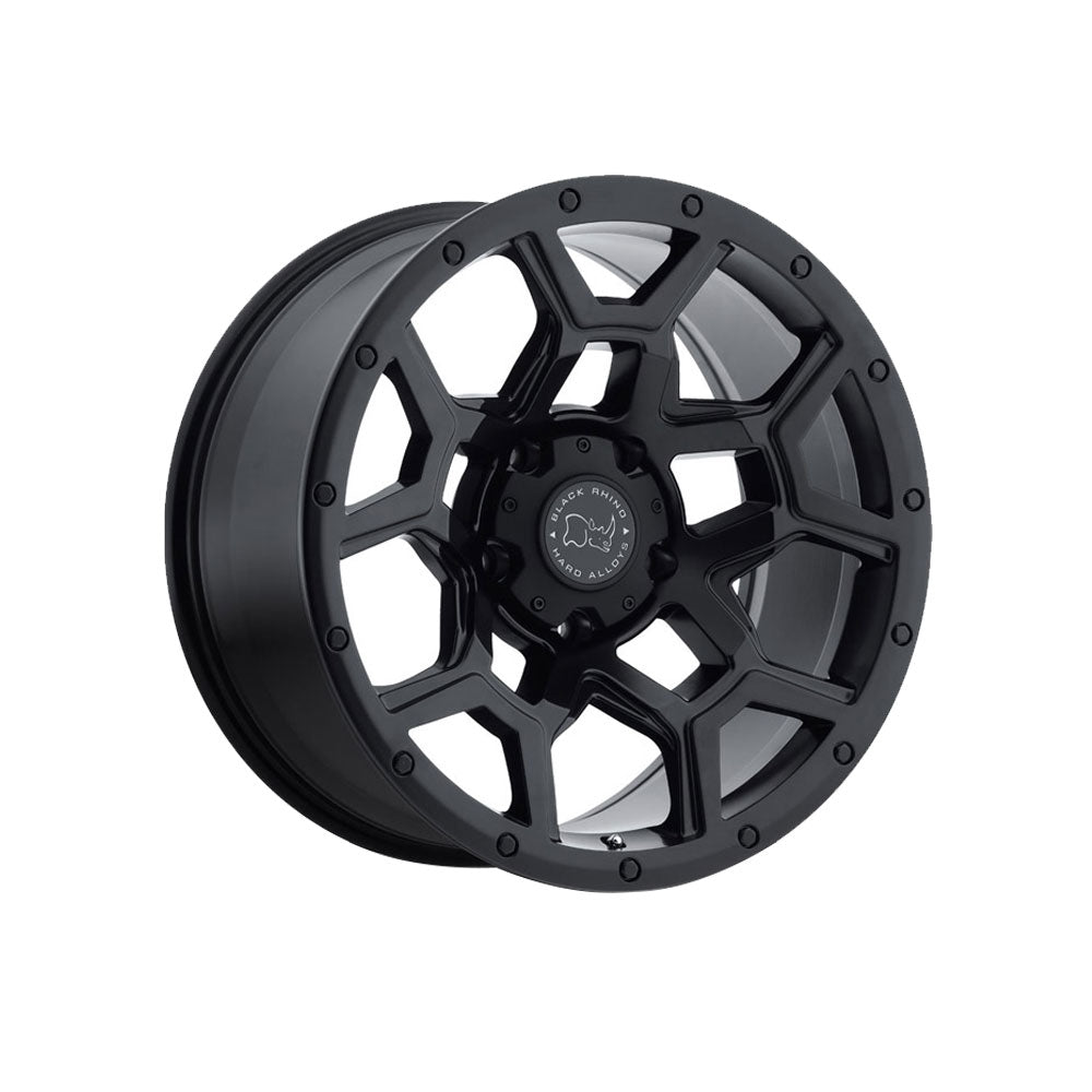 BLACK RHINO OVERLAND MATTE BLACK 4x4|17X8 6/130, Offset +52, Centre bore 84.1, Load Rating 1224 kg