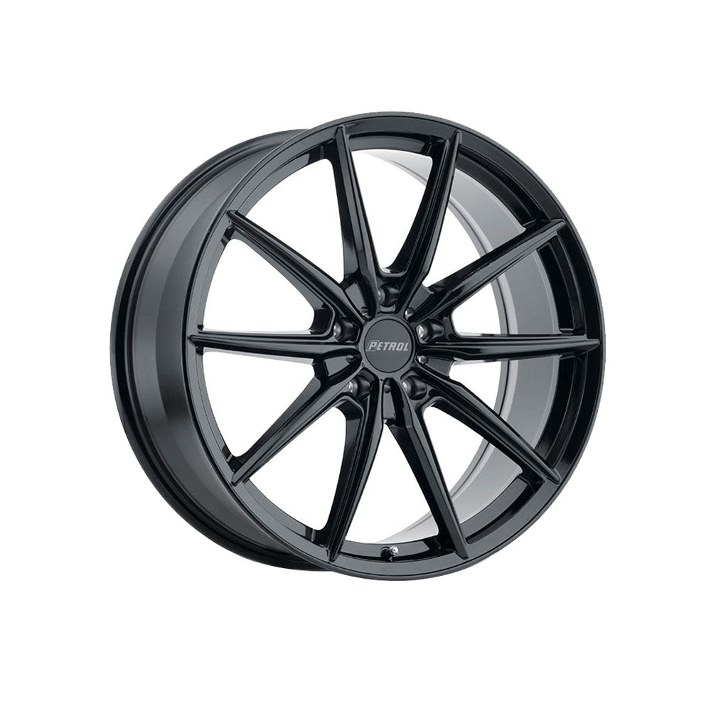 PETROL P4B GLOSS BLACK Passenger|20X8.5 5/120, Offset +34, Centre bore 76.1, Load Rating 909 kg