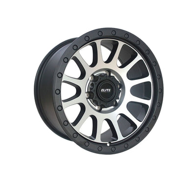 ELITE PODIUM Satin Black Machined 4x4|18X5.5 6/139.7, Offset +40, Centre bore 95.1, Load Rating 1650 kg