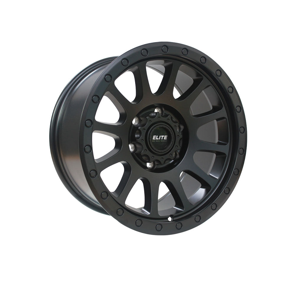 ELITE PODIUM Satin Black 4x4|18X9 6/139.7, Offset +18, Centre bore 106.1, Load Rating 1650 kg