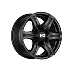 KING OFFROAD REBEL PIPED SATIN BLACK 4x4|16X7 6/114.3, Offset +44, Centre bore 66.2, Load Rating 1250 kg