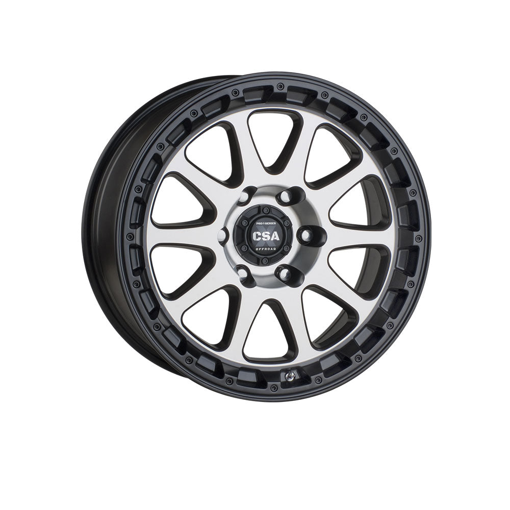 CSA WHEELS RECOIL SATIN BLACK MACHINED FACE 4x4|17X8.5 6/139.7, Offset +10, Centre bore 110, Load Rating 1500 kg
