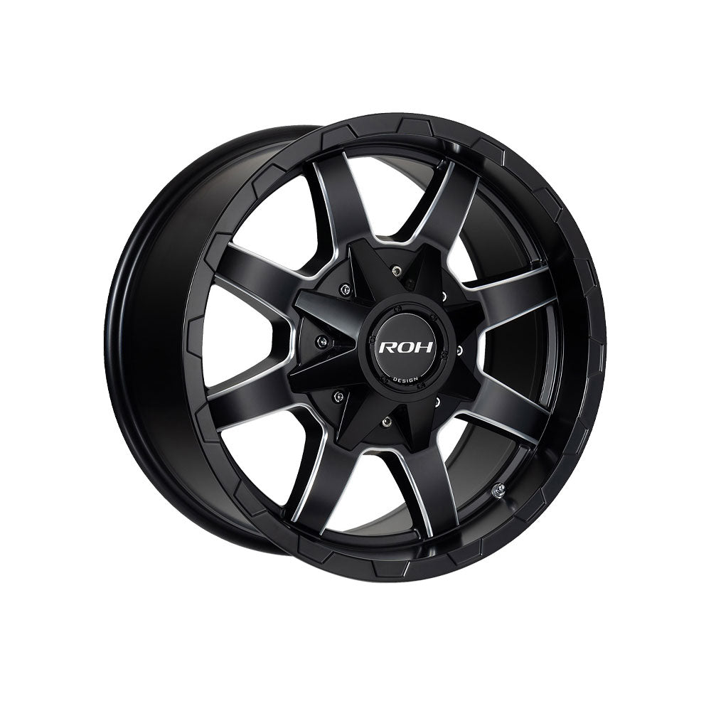 ROH WHEELS RHINO MATTE BLACK 4x4|18X9 8/180, Offset +18, Centre bore 124.3, Load Rating 1500 kg