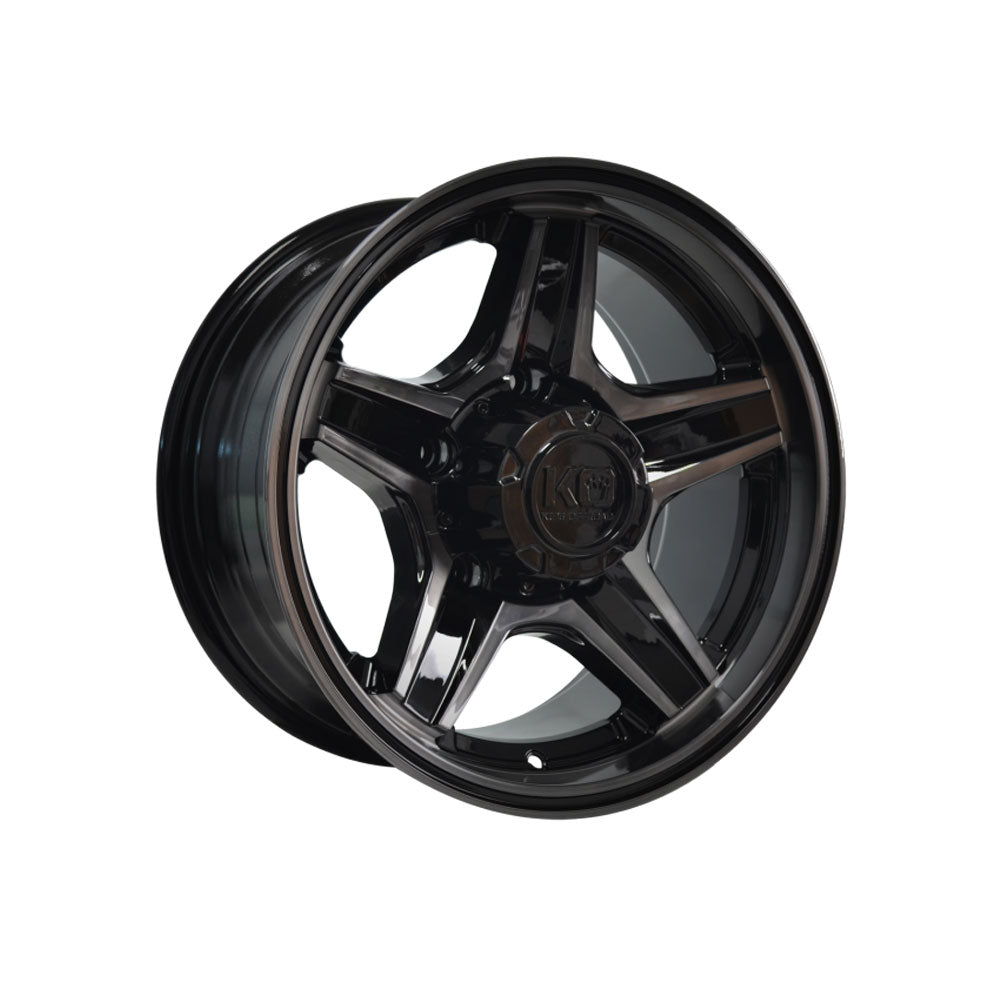 KING OFFROAD RIVAL GLOSS BLACK/DARK TINT FACE 4x4|16X8 5/150, Offset +0, Centre bore 110.2, Load Rating 1600 kg