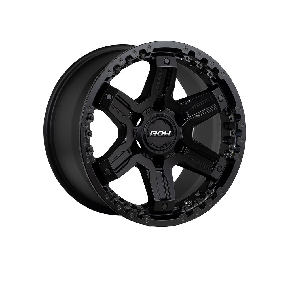 ROH WHEELS ROCK 6 MATTE BLACK TINT MILL 4x4|18X9 6/139.7, Offset +25, Centre bore 110.1, Load Rating 1500 kg