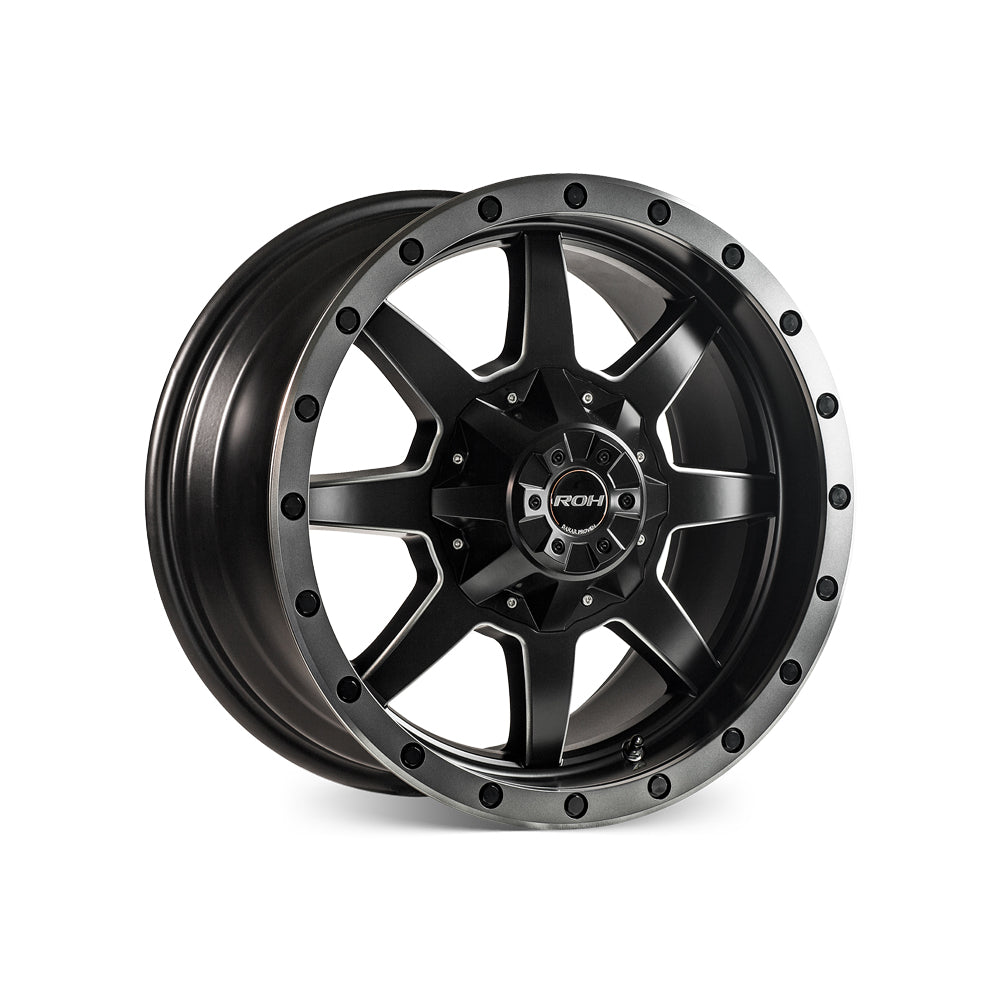 ROH WHEELS BEADLOCK MATTE BLACK/GRAPHITE TINT 4x4|17X9 5/150, Offset -12, Centre bore 110, Load Rating 1500 kg