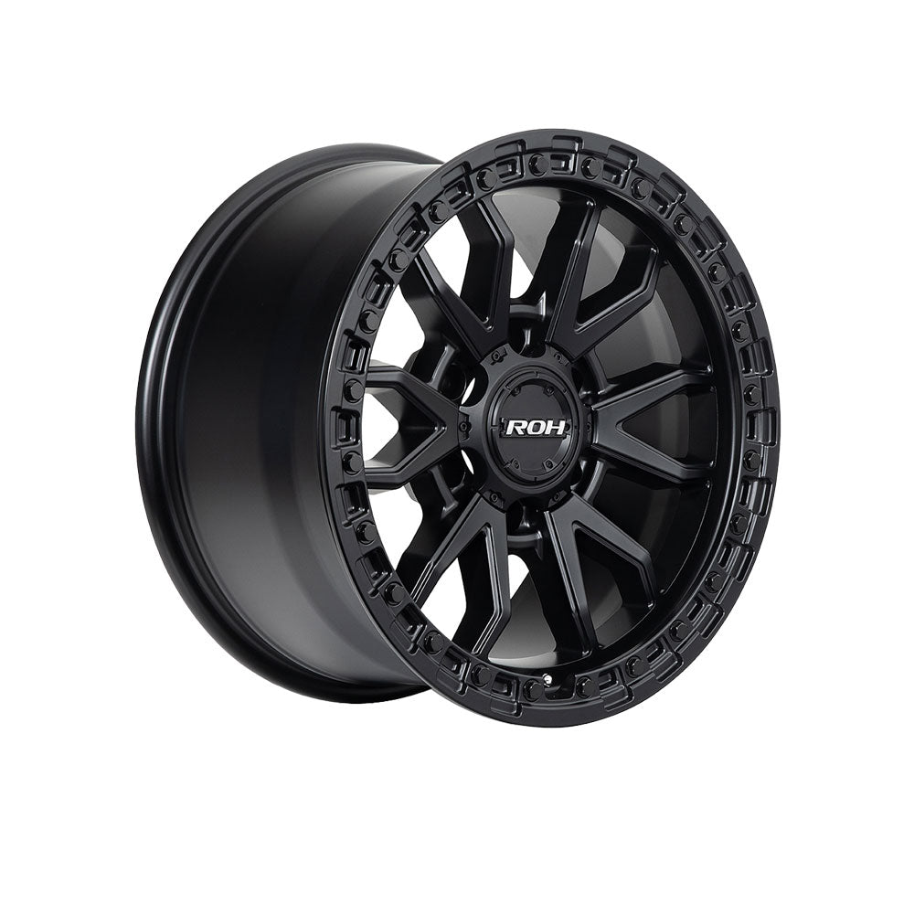 ROH WHEELS RAID MATTE BLACK 4x4|17X9 6/139.7, Offset +12, Centre bore 110.1, Load Rating 1250 kg